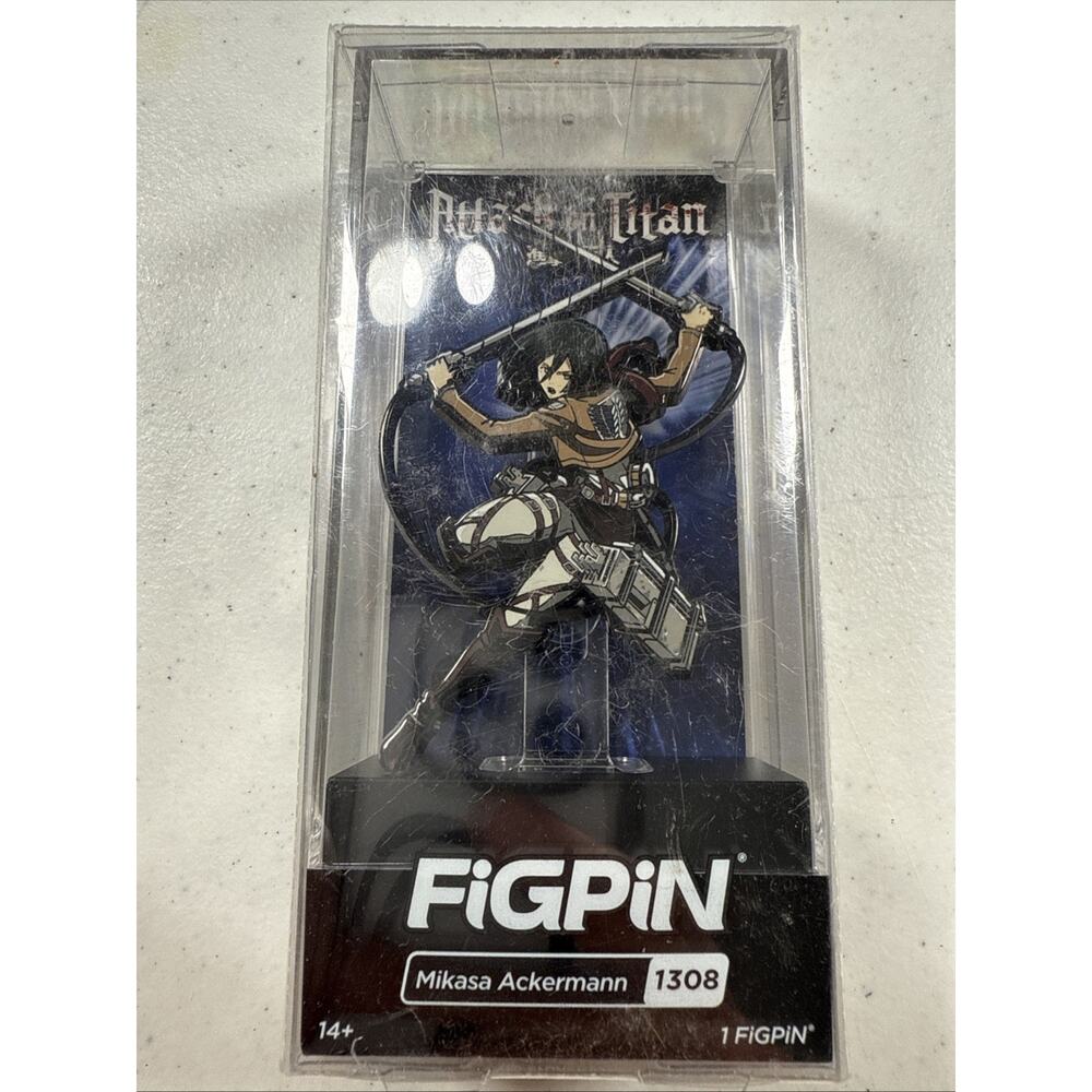 NEW! FiGPiN Attack on Titan Mikasa Ackermann (1308) 3-in Enamel Pin